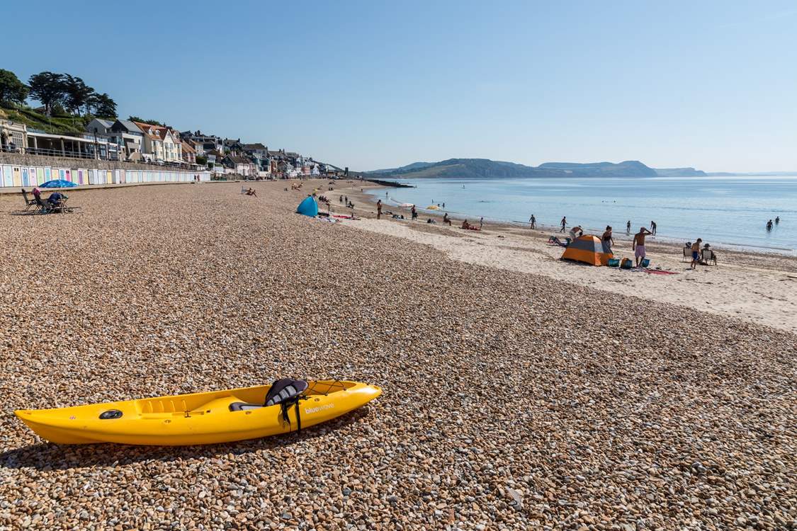 The beautiful beach at Lyme Regis.