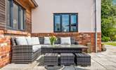Walnut Barn has outdoor seating both front and back so you can change your garden view and sit in the sun all day long. - Thumbnail Image