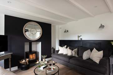 The sitting-room is uber stylish