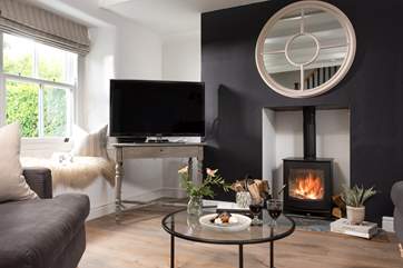 That toasty wood-burner invites you to curl up and relax on chillier days