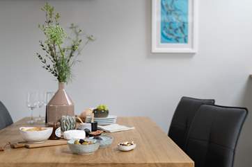 The kitchen has everything you need to to create a delicious meal.