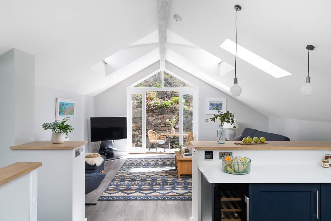 The wonderful open plan living area, perfect for relaxing after a day of exploring.