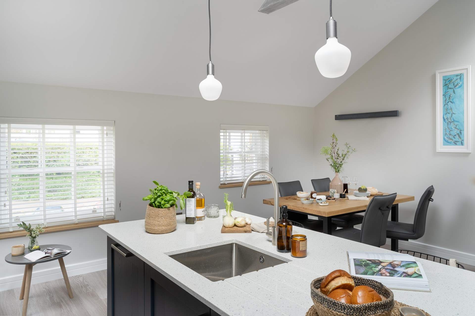 Enjoy long relaxing meals together around the table. 