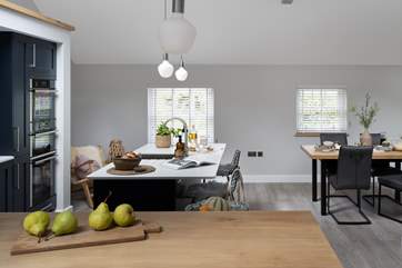The kitchen and dining area is simply stunning.