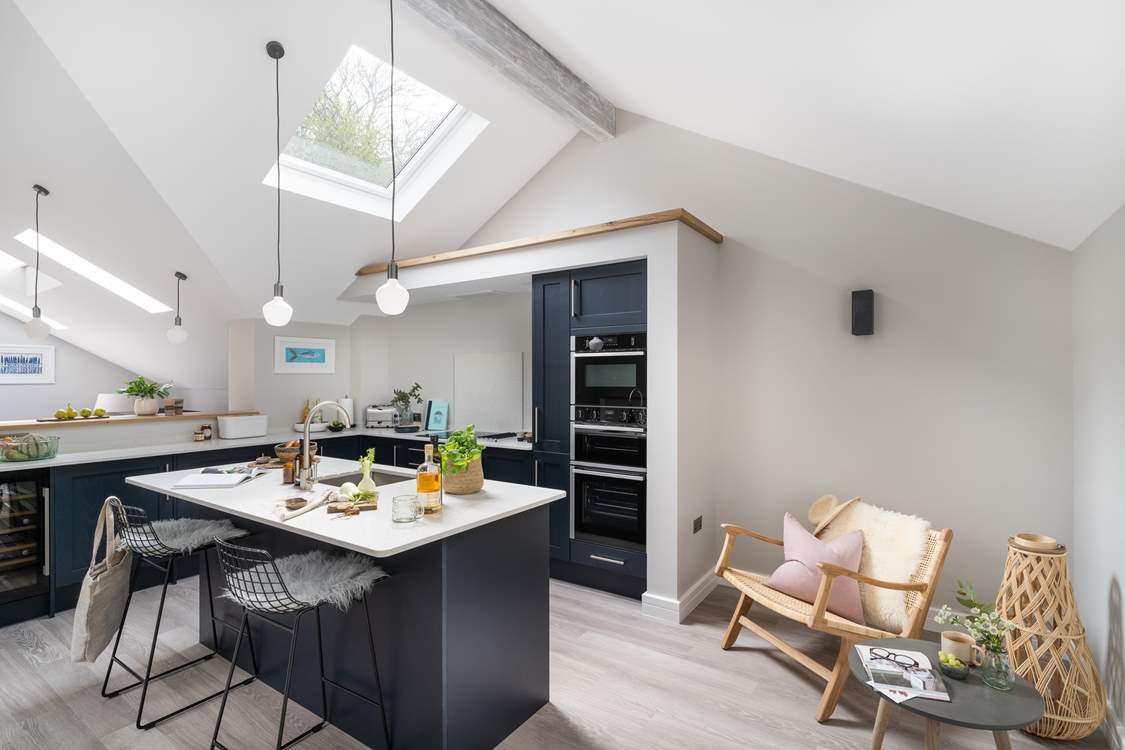 The beautiful open plan kitchen area is fabulous and so sociable.