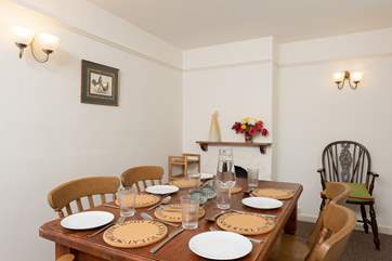 The separate dining-room offers a great space for family meals.