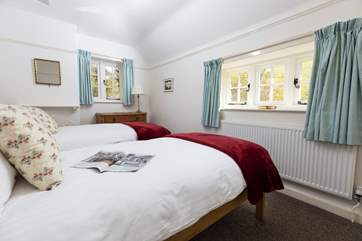 With dual-aspect windows the twin room is bright and tranquil.