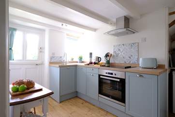 Small but perfectly formed, the kitchen has all you'll need.