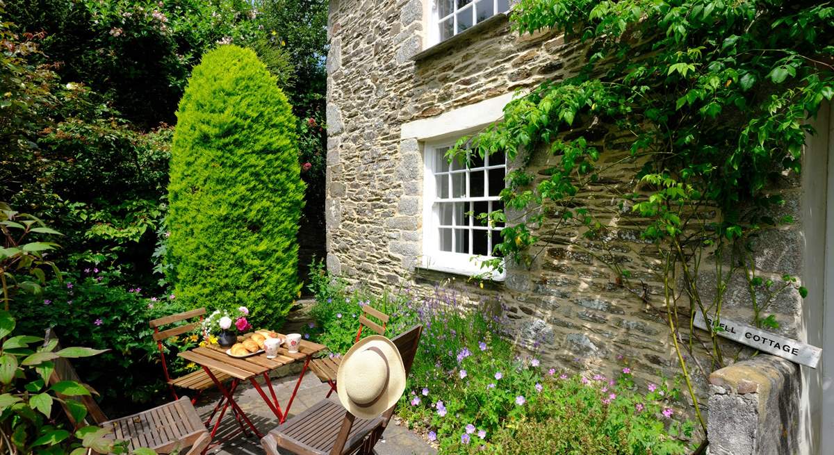 Summer welcomes you to the terraced garden.