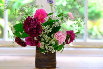 Pretty flowers from the garden are a joy in summer time.