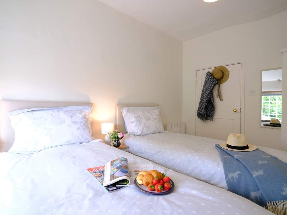 Bedroom two has three-foot twin beds that can be made up as a super-king, ideal for family or friends.
