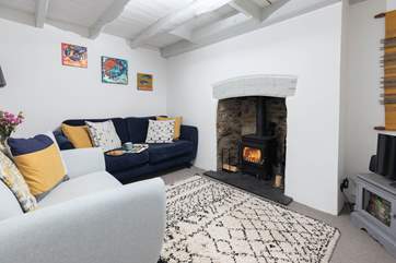 Kick back and relax in front of the wood-burner.