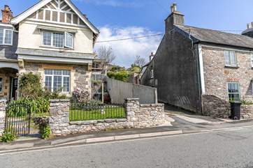 The cottage can be found up a small path off the main road.