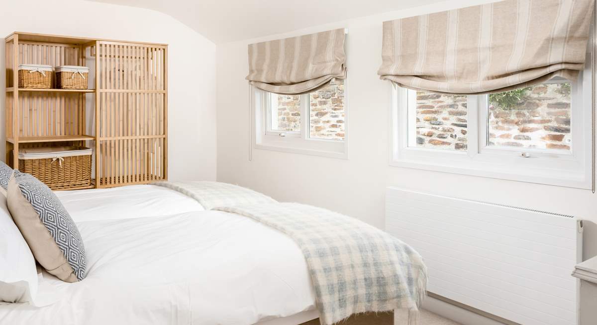 This bedroom is tucked away and has 'zip and link' beds which can also be a super-king (bedroom 1). 