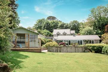 Looking back at Marnylunn, you can see the main house with the annexe behind.