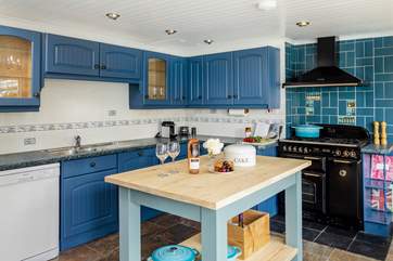 The pretty kitchen has all you might need including a Nespresso machine.