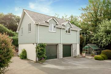 The annexe is on the first floor, set above the garage (that is not in use), where you will find a super-king 'zip and link bed' that can be made up as twins if preferred, sitting/dining-room and kitchenette.