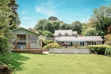 Looking back at Marnylunn, you can see the main house with the annexe behind.