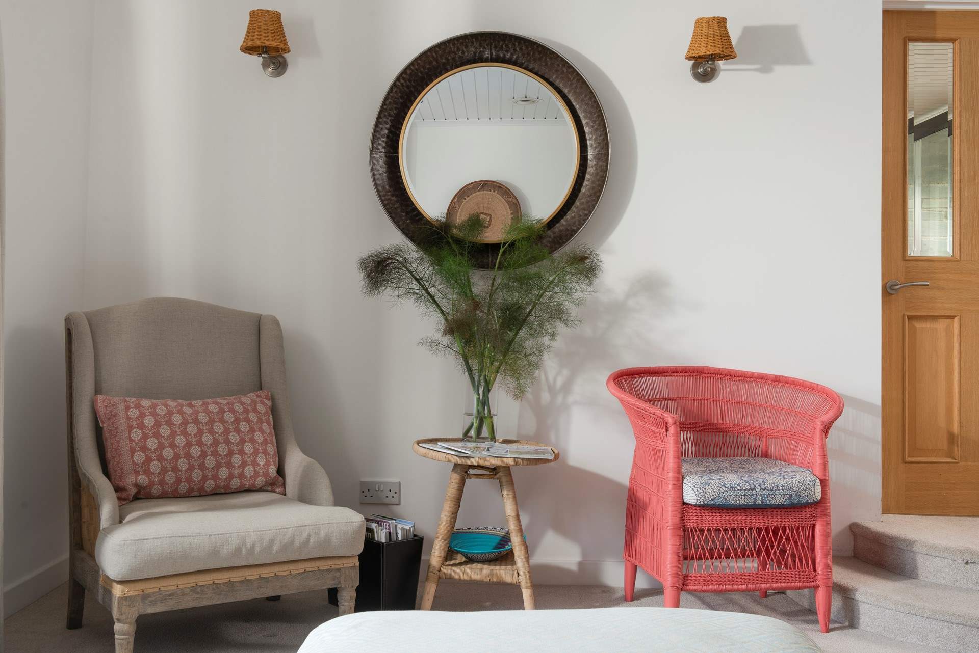 The Malawi cane chairs are a stunning and comfortable addition to the seating area.