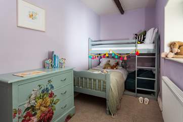 It's bunk-beds! Located on the first floor and recommended for children only.