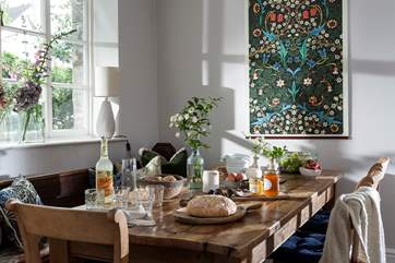 Spend time together while enjoying a delicious meal at the dining-table.