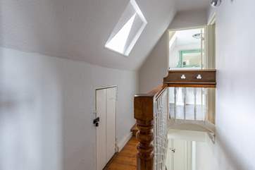 The third floor has a narrow steep staircase and a very narrow stepped landing with low balustrade leading to the bathroom and shower-room. Please make sure that children are supervised on this floor.