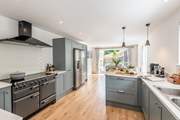 The well-equipped kitchen is perfect for your holiday cooking needs.