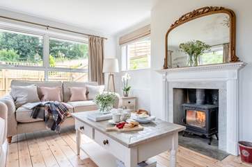 Light the wood-burner on those cooler days and get cosy in the sitting-room.