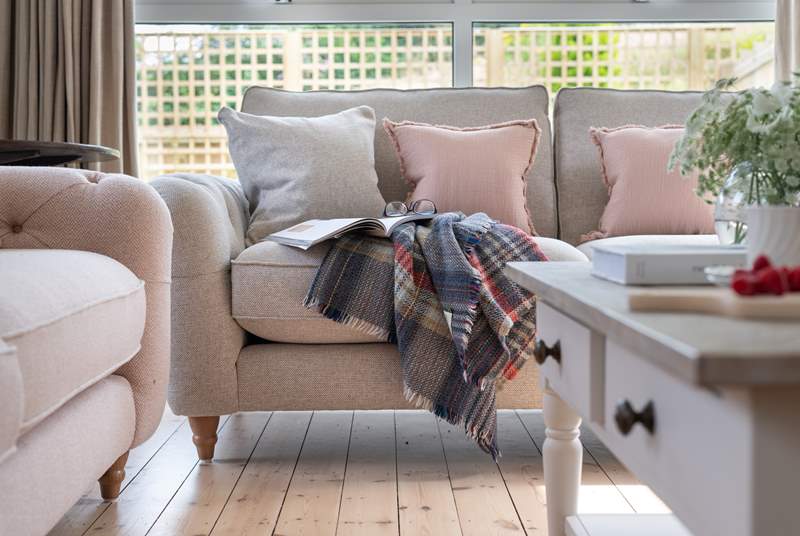 Snuggle up on the sofa with a blanket and your book on those quieter days.