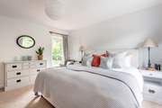 Bedroom 3 has a 'zip and link' super-king or twin beds plus a little balcony over the garden towards the back of the house.