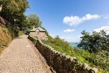 The steep cobbled streets of Clovelly.