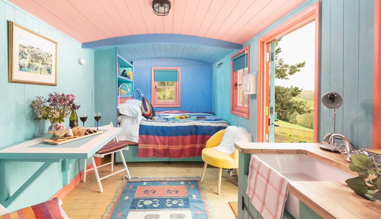 Soak up the sunny, cheerful interior.