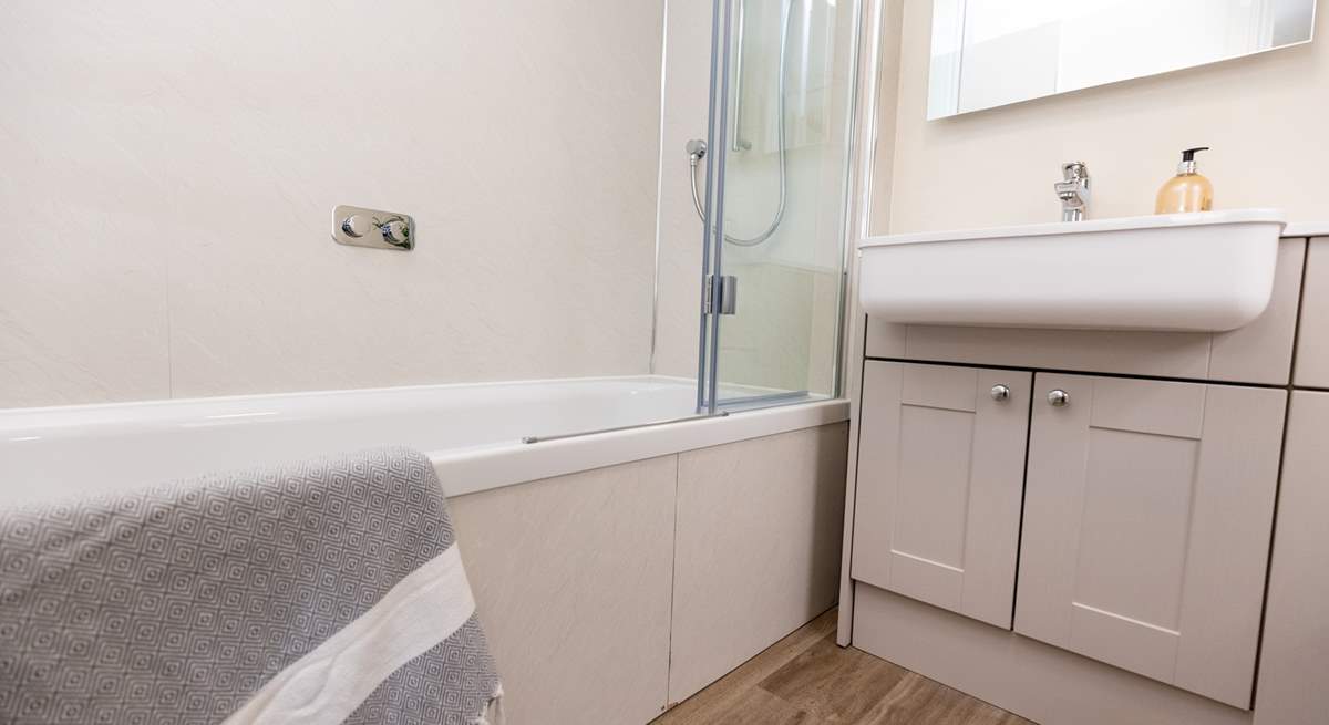 The family bathroom is conveniently situated on the ground floor.