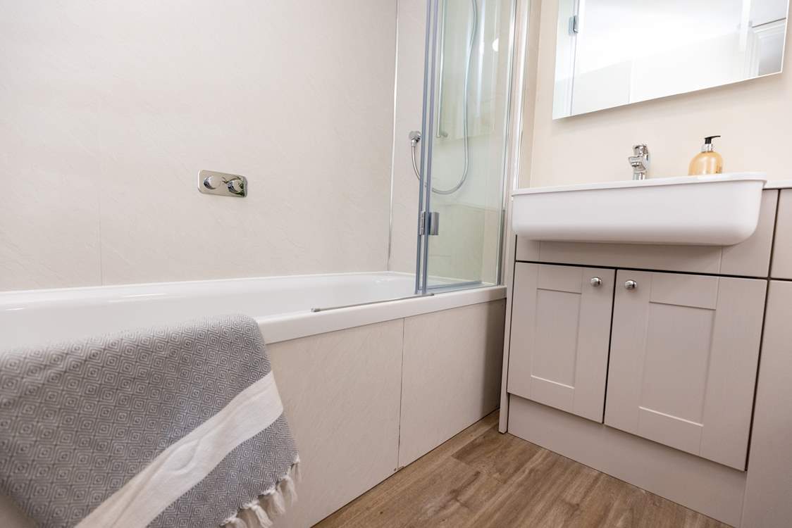 The family bathroom is conveniently situated on the ground floor.
