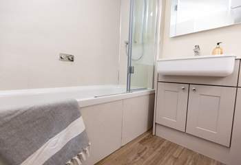 The family bathroom is conveniently situated on the ground floor.