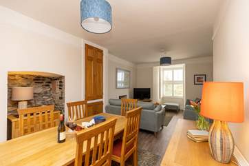 The sitting/dining-room, perfect for family time together.
