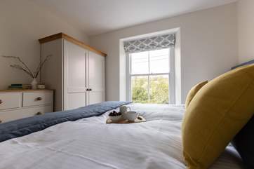 Bedroom 1 has a lovely outlook.
