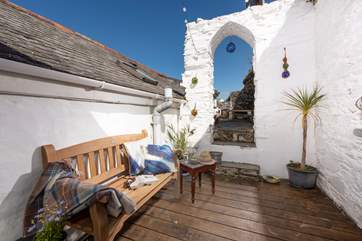 The little courtyard at the back is a quiet spot to relax in the sunshine.