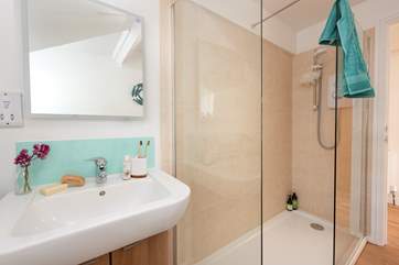 The large walk-in shower will set you up for a fabulous day in this glorious part of Cornwall.