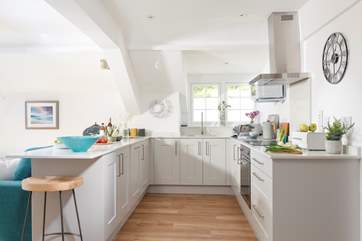 The kitchen is a lovely space and so well-equipped.