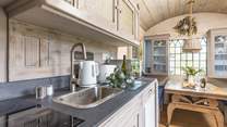 The kitchen has everything you need to prep a delicious meal.