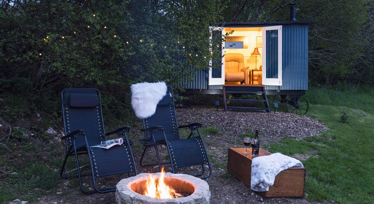 And, as the sun sets gather around the fire-pit under the starry skies.