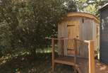 A separate, smaller hut to freshen up in. 