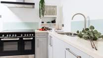 The kitchen has everything you need. 
