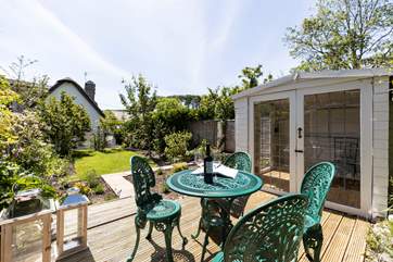 The outdoor space is perfect for relaxing.