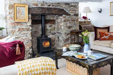 Light up the wood-burner on cooler evenings.
