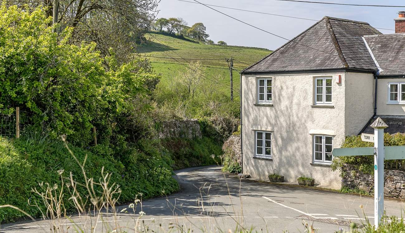 From the parking area head down to the cottage.