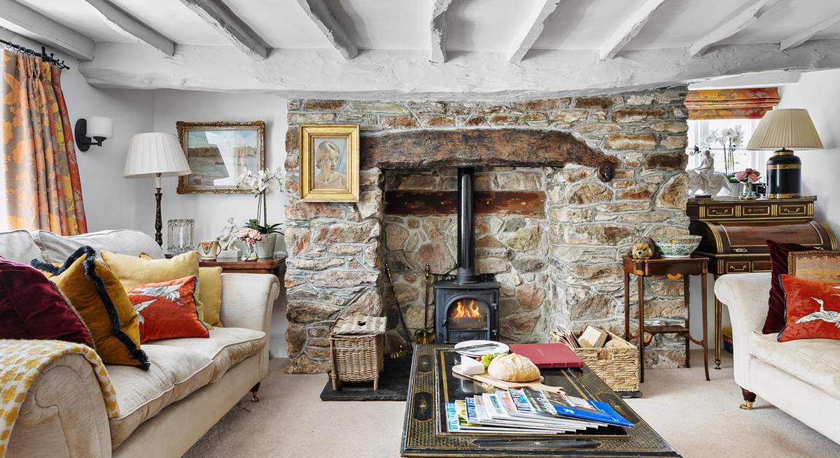 Light up the wood-burner on cooler evenings.