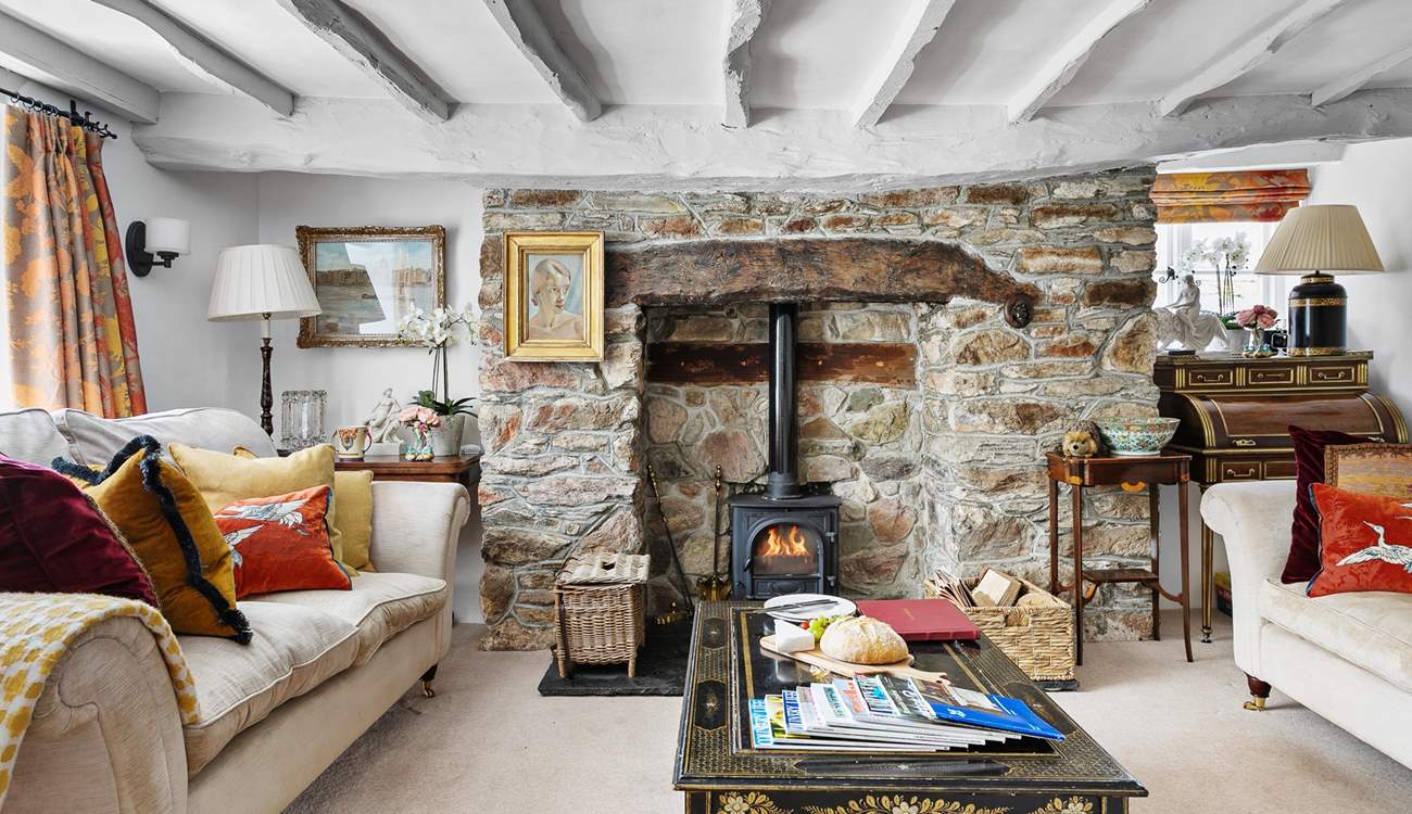 Light up the wood-burner on cooler evenings.