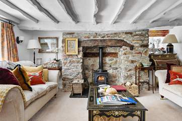 Light up the wood-burner on cooler evenings.